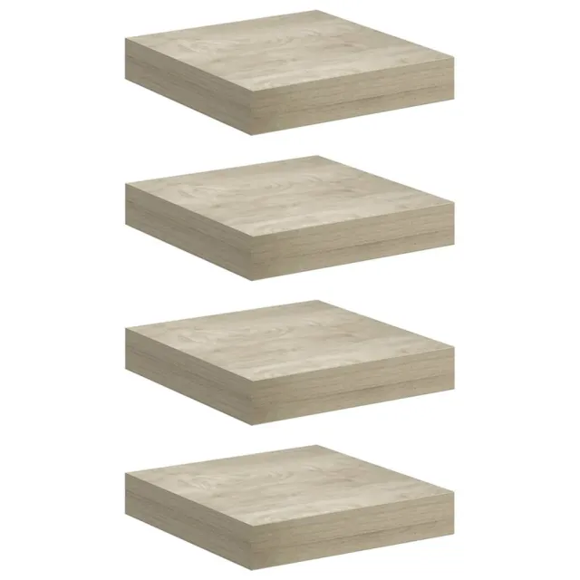 Étagères murales flottantes 4 pcs chêne 23x23,5x3,8 cm MDF