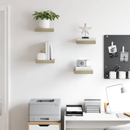 Étagères murales flottantes 4 pcs chêne 23x23,5x3,8 cm MDF
