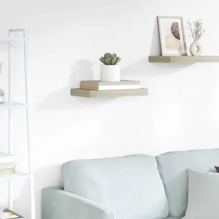 Étagère murale flottante chêne 40x23x3,8 cm MDF