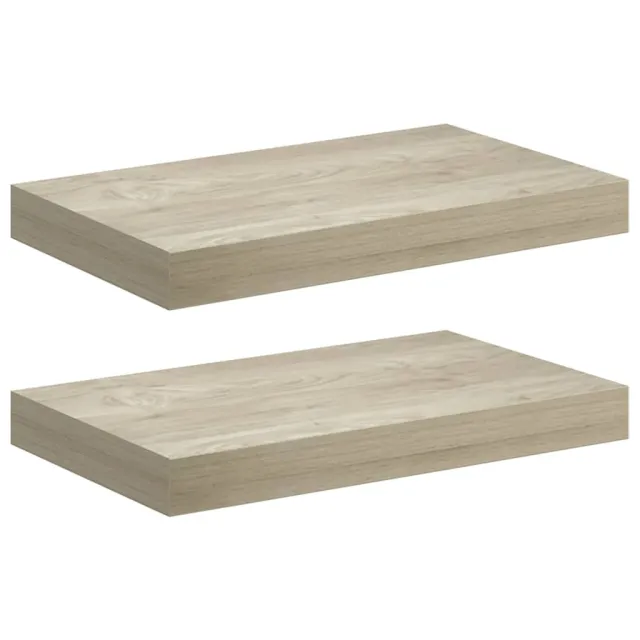 Étagères murales flottantes 2 pcs chêne 40x23x3,8 cm MDF