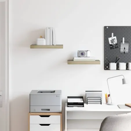 Étagères murales flottantes 2 pcs chêne 40x23x3,8 cm MDF