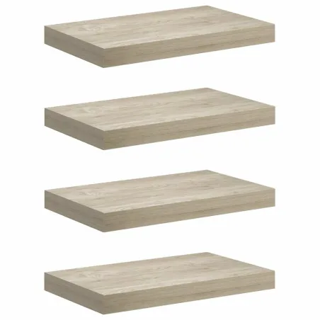 Étagères murales flottantes 4 pcs chêne 40x23x3,8 cm MDF