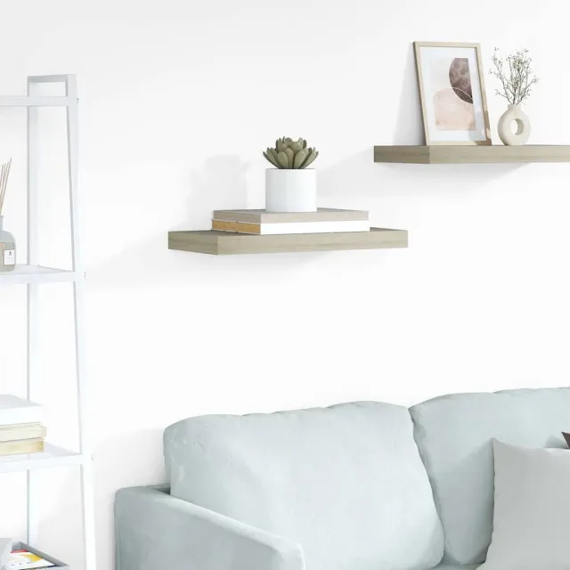 Étagère murale flottante chêne 50x23x3,8 cm MDF