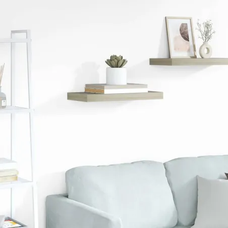 Étagère murale flottante chêne 50x23x3,8 cm MDF