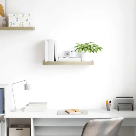 Étagère flottante murale chêne 60x23,5x3,8 cm MDF