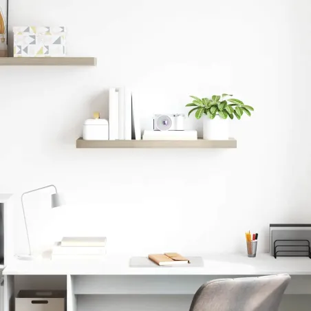 Étagère flottante murale chêne 80x23,5x3,8 cm MDF