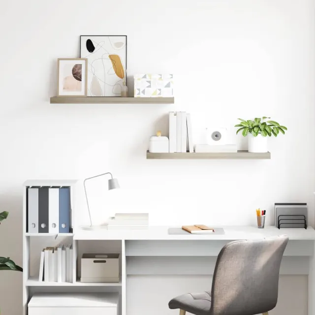 Étagères murales flottantes 2 pcs Chêne 80x23,5x3,8 cm MDF