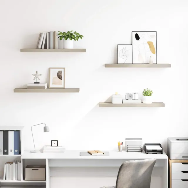 Étagères murales flottantes 4 pcs Chêne 80x23,5x3,8 cm MDF