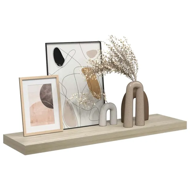 Étagère murale flottante chêne 90x23,5x3,8 cm MDF