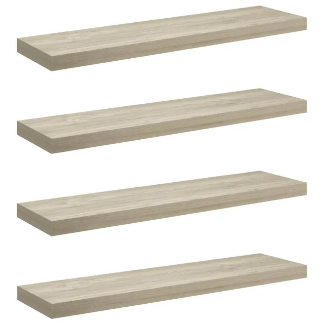 Étagères murales flottantes 4 pcs chêne 90x23,5x3,8 cm MDF