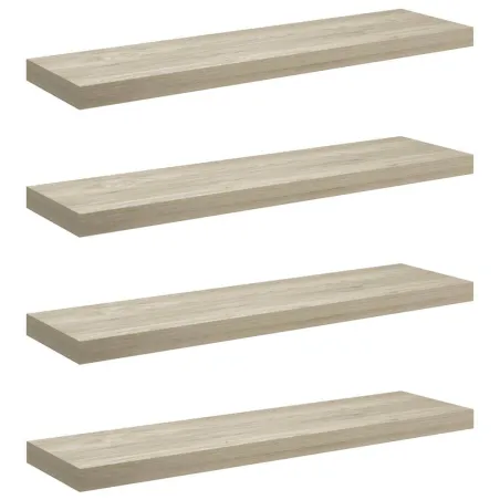 Étagères murales flottantes 4 pcs chêne 90x23,5x3,8 cm MDF