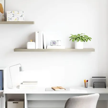 Étagère flottante murale chêne 120x23,5x3,8 cm MDF
