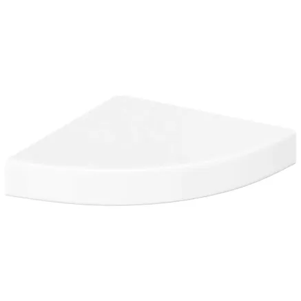 Étagère d'angle flottante Blanc brillant 25 x 25 x 3,8 cm MDF 2