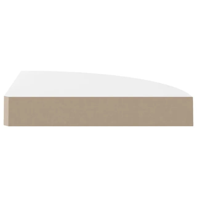 Étagère d'angle flottante Blanc brillant 25 x 25 x 3,8 cm MDF