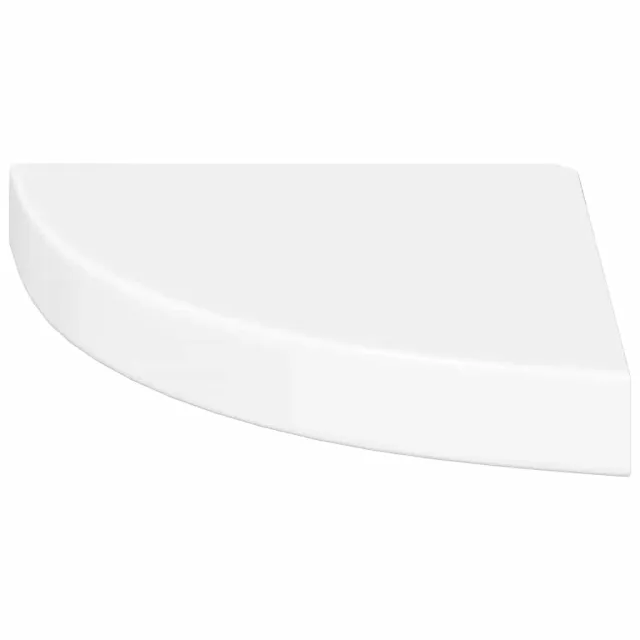 Étagère d'angle flottante Blanc brillant 25 x 25 x 3,8 cm MDF