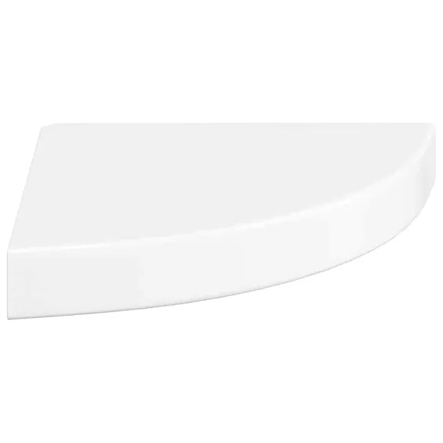 Étagères d'angle flottantes 2 pièces Blanc brillant 25 x 25 x 3,8 cm MDF