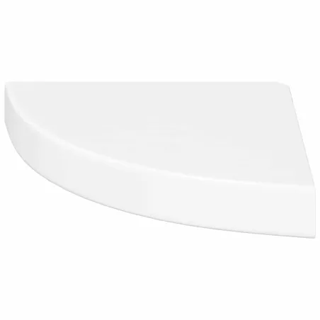 Étagères d'angle flottantes 4 pièces Blanc brillant 25 x 25 x 3,8 cm MDF