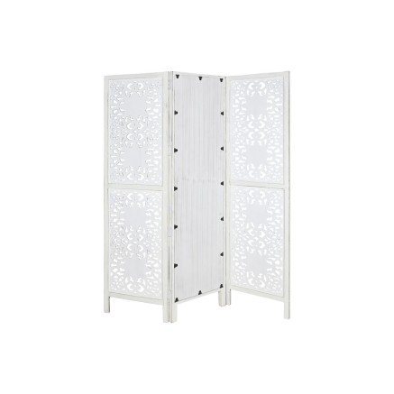 Kamerscherm Home ESPRIT Wit Mangohout Spiegel 152 x 2 x 182 cm 2