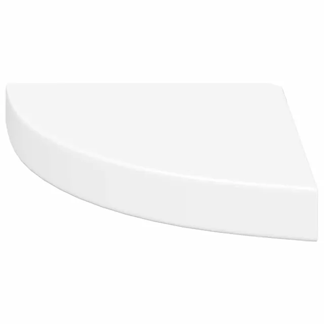 Étagères d'angle flottantes 2 pcs blanc 25x25x3,8 cm MDF