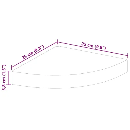 Étagères d'angle flottantes 2 pcs blanc 25x25x3,8 cm MDF