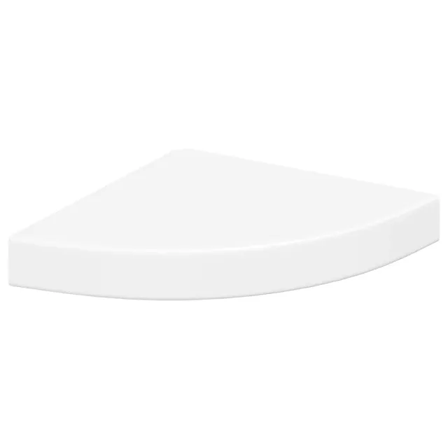 Étagères d'angle flottantes 4 pcs blanc 25x25x3,8 cm MDF
