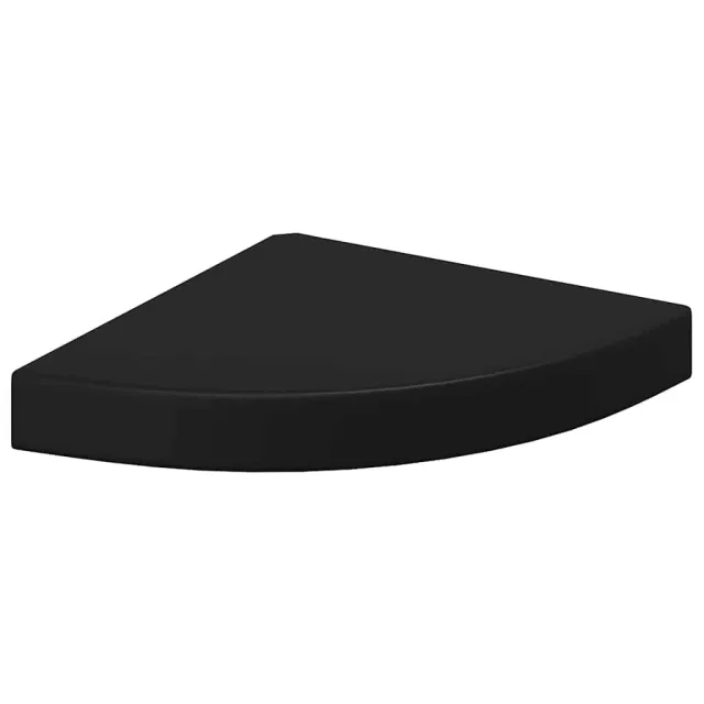 Étagères d'angle flottantes 4 pcs noir 25x25x3,8 cm MDF