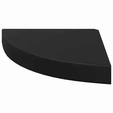 Étagères d'angle flottantes 4 pcs noir 25x25x3,8 cm MDF