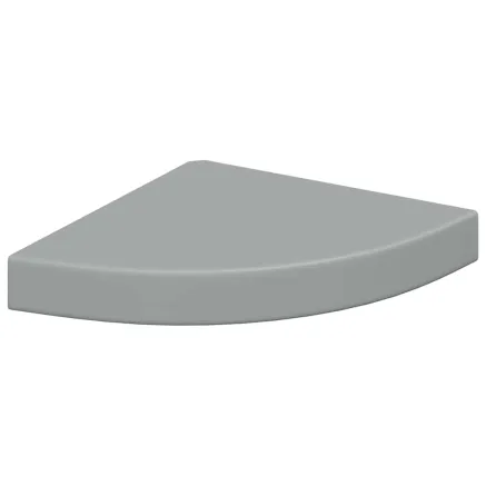 Étagère d'angle flottante gris 25x25x3,8 cm MDF 2