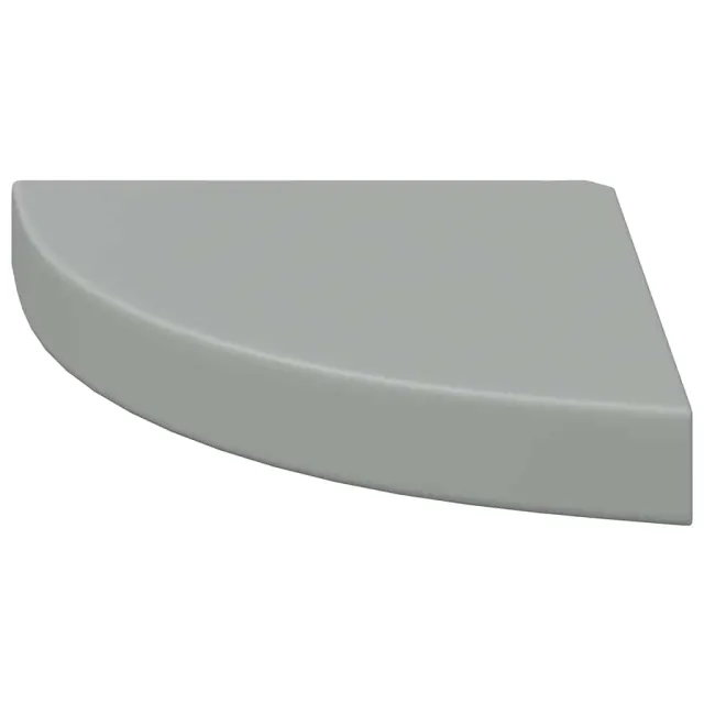Étagère d'angle flottante gris 25x25x3,8 cm MDF