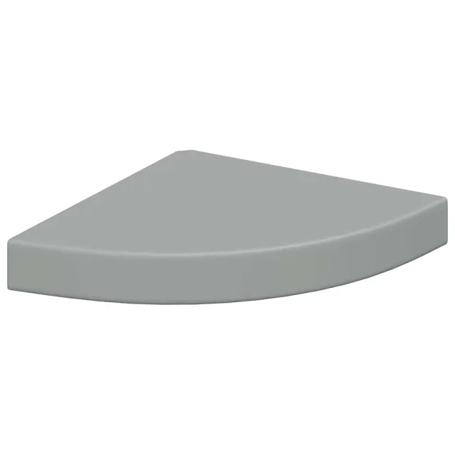Étagères d'angle flottantes 2 pcs gris 25x25x3,8 cm MDF