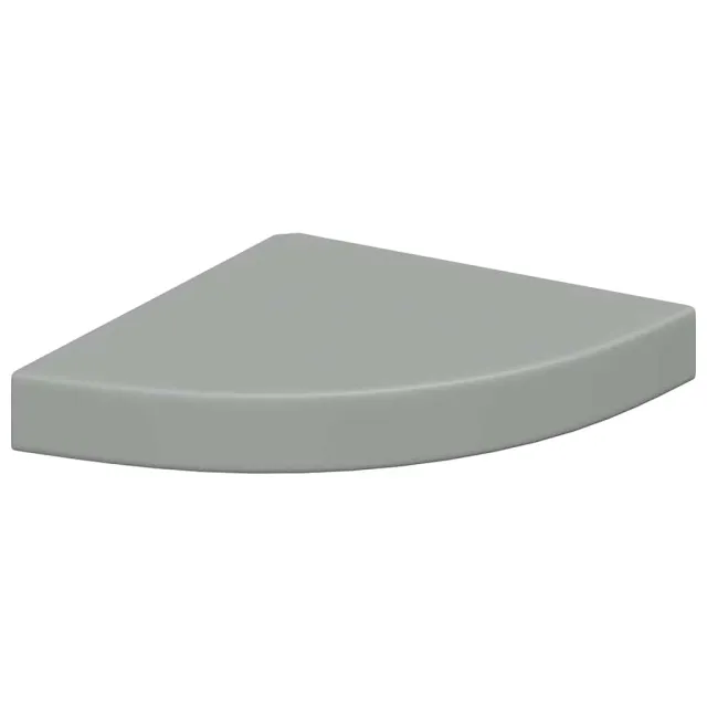 Étagères d'angle flottantes 4 pcs gris 25x25x3,8 cm MDF