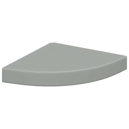 Étagères d'angle flottantes 4 pcs gris 25x25x3,8 cm MDF