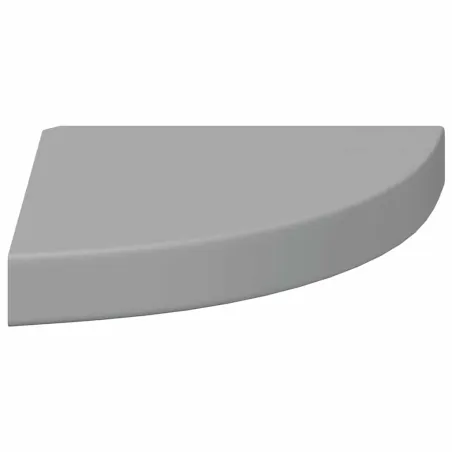 Étagères d'angle flottantes 4 pcs gris 25x25x3,8 cm MDF