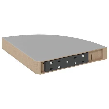 Étagères d'angle flottantes 4 pcs gris 25x25x3,8 cm MDF