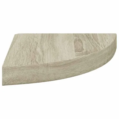 Étagère d'angle flottante chêne 25x25x3,8 cm MDF