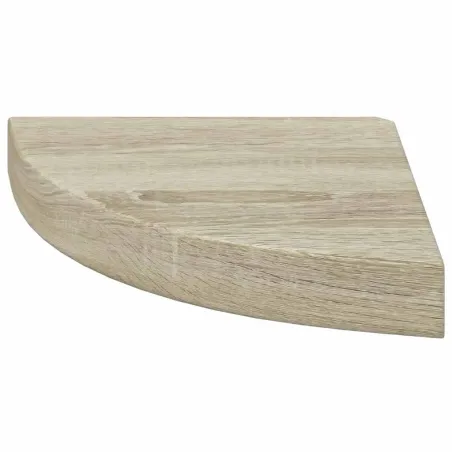 Étagères d'angle flottantes 2 pcs chêne 25x25x3,8 cm MDF