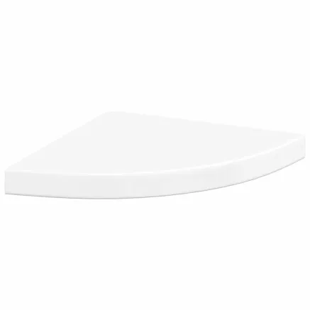 Étagère d'angle flottante blanc brillant 35x35x3,8 cm MDF 2