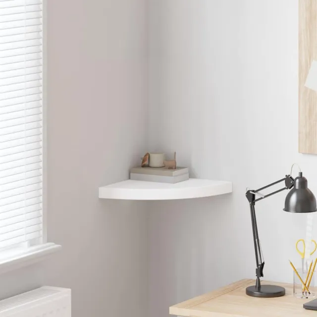 Étagère d'angle flottante Blanc 35x35x3,8 cm MDF