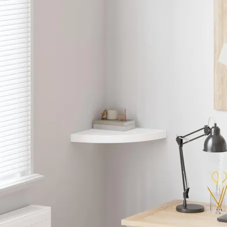 Étagère d'angle flottante Blanc 35x35x3,8 cm MDF