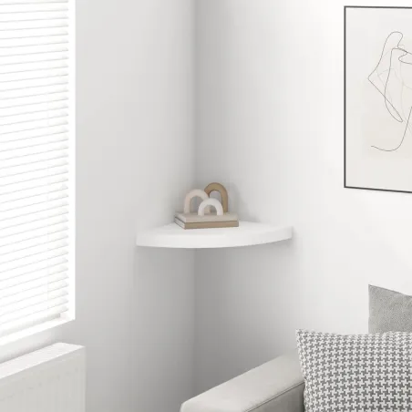 Étagère d'angle flottante Blanc 35x35x3,8 cm MDF
