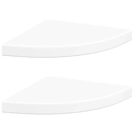 Étagères d'angle flottantes 2 pièces Blanc 35x35x3,8 cm MDF 2