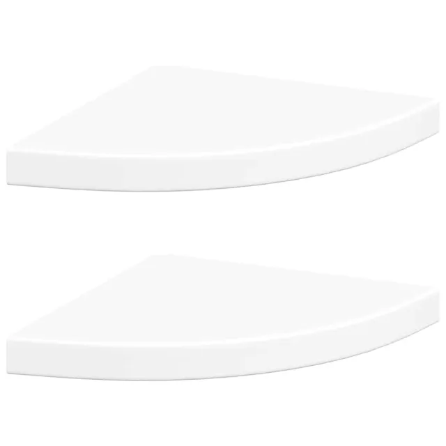 Étagères d'angle flottantes 2 pièces Blanc 35x35x3,8 cm MDF