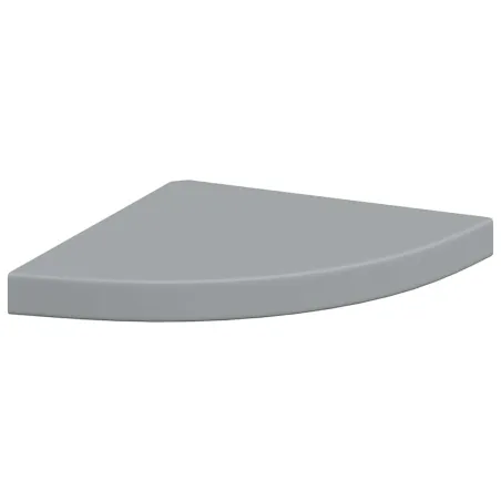Étagère d'angle flottante gris 35x35x3,8 cm MDF