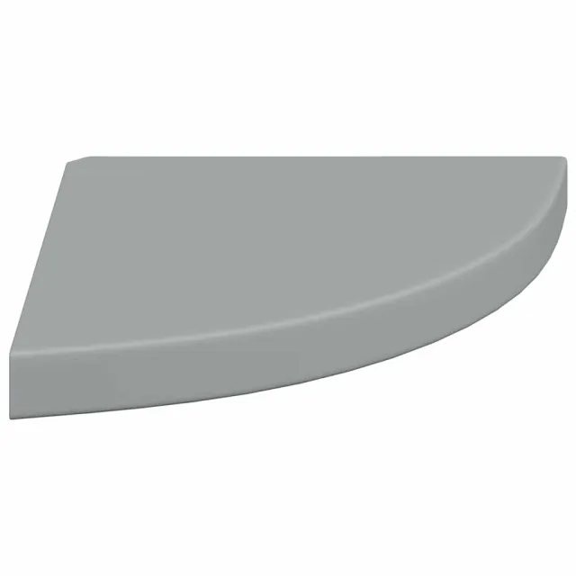 Étagère d'angle flottante gris 35x35x3,8 cm MDF