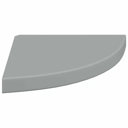 Étagère d'angle flottante gris 35x35x3,8 cm MDF