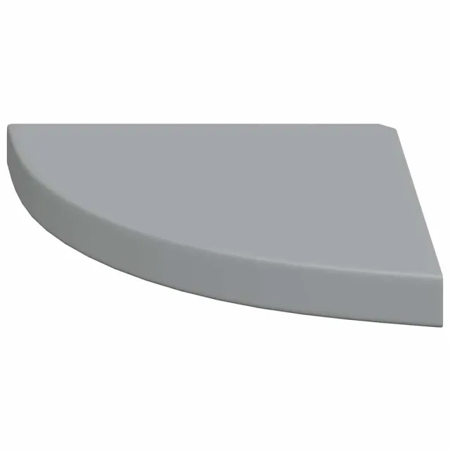Étagères d'angle flottantes 2 pcs gris 35x35x3,8 cm MDF