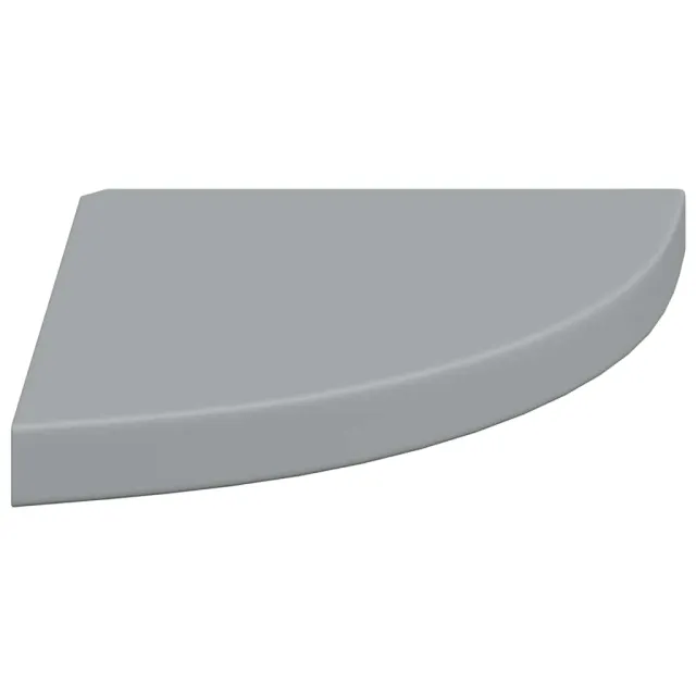 Étagères d'angle flottantes 2 pcs gris 35x35x3,8 cm MDF