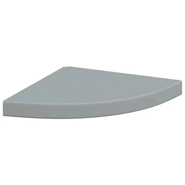 Étagères d'angle flottantes 4 pcs gris 35x35x3,8 cm MDF