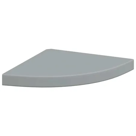 Étagères d'angle flottantes 4 pcs gris 35x35x3,8 cm MDF