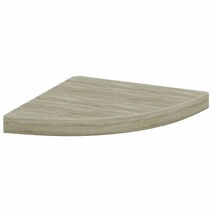 Étagère d'angle flottante chêne 35x35x3,8 cm MDF 2